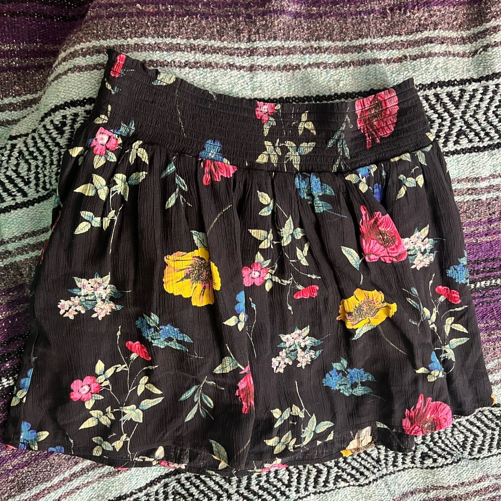 Floral skirt.